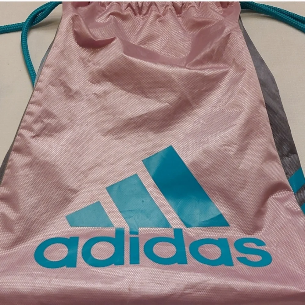 Adidas Lightweight Pink Backpack Gym Bag EUC - Picture 8 of 8